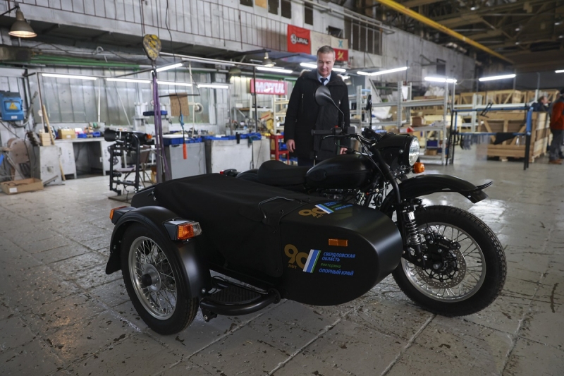 Один из призовых мотоциклов на Ирбитском заводе