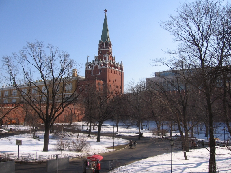 Вид на московский Кремль