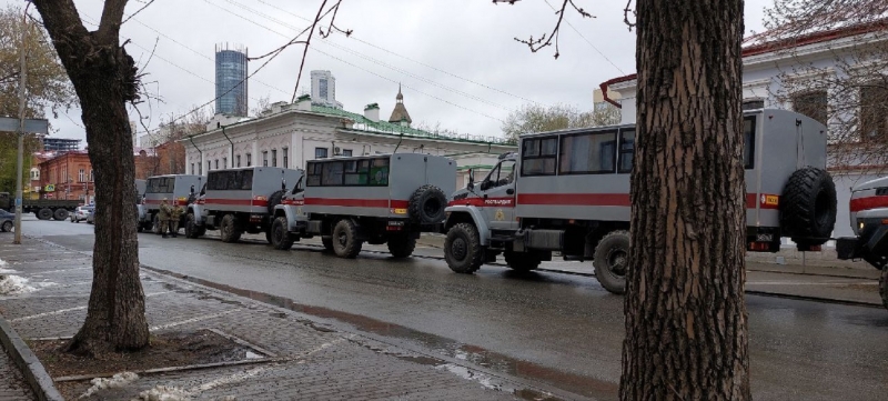 В городе проходит генеральная репетиция парада