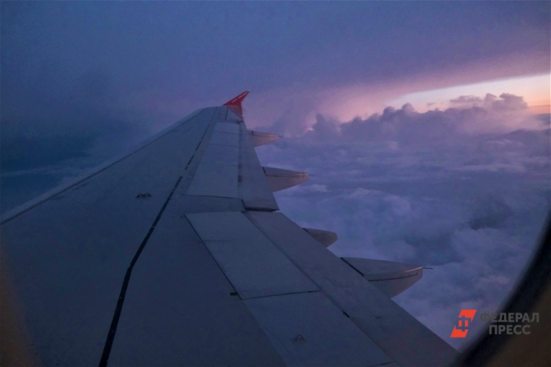 Вид на облака с борта самолета