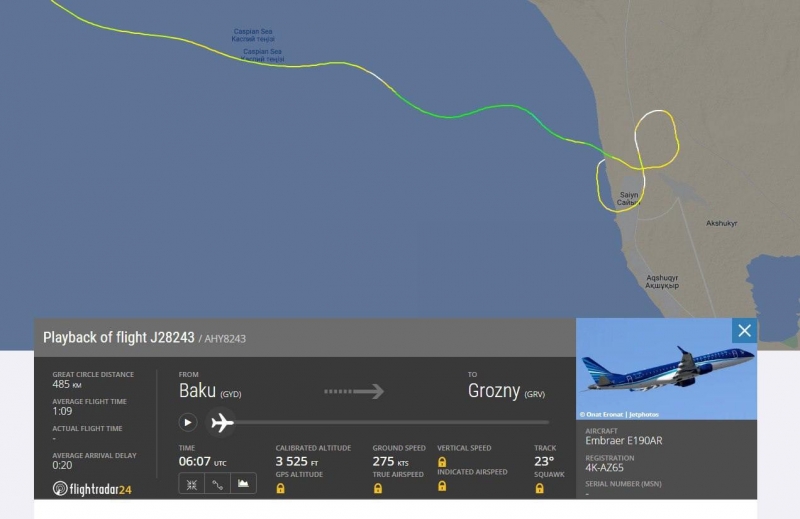 Фото: скриншот с портала Flightradar24