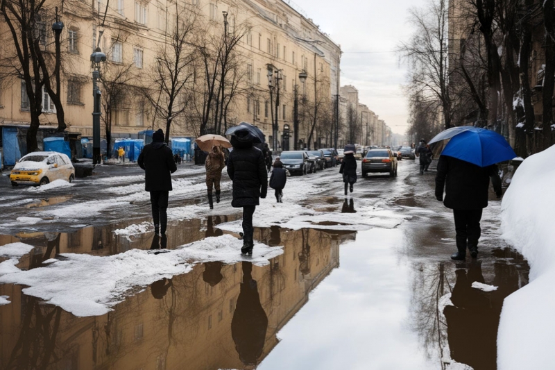 Оттепель ожидается только 10 марта