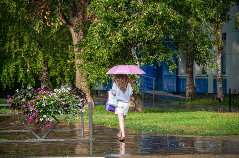 женщина с зонтом