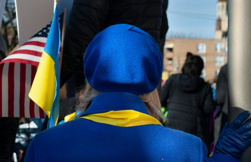 Флаги США и Украины