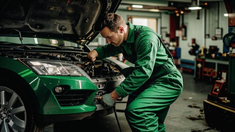 Работник в автосервисе