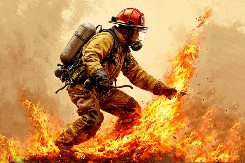 Пожар в селе