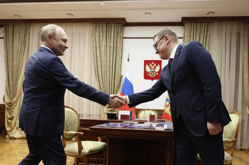 Владимир Путин и Алексей Текслер