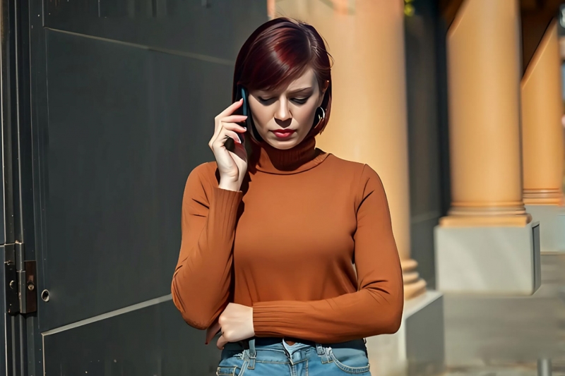 Женщина с телефоном