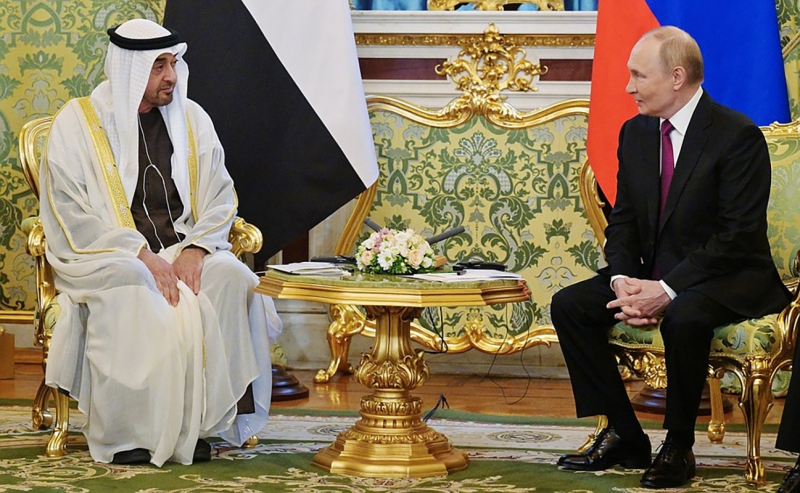 Шейх Мухаммед бен Заид Аль Нахайян и Владимир Путин