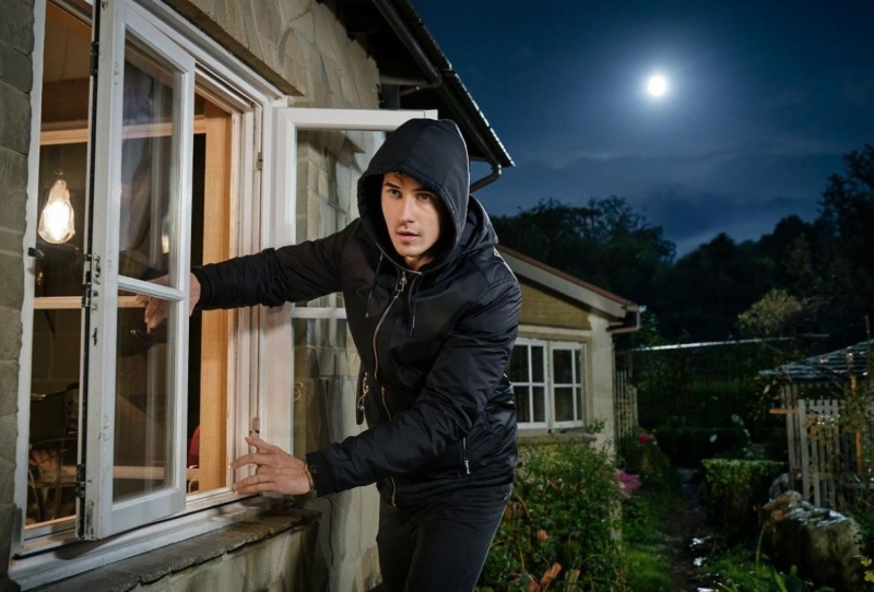 Молодой человек может пробираться в садовые домики и скрываться там