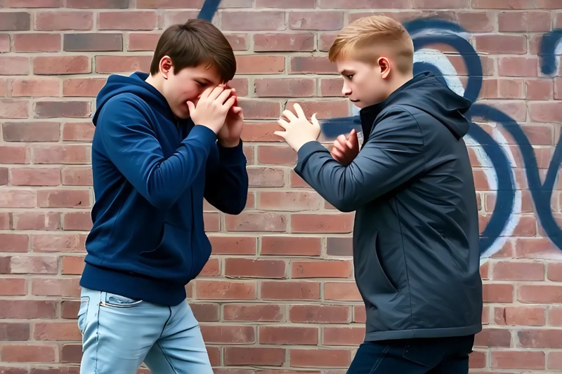 подростки, драка