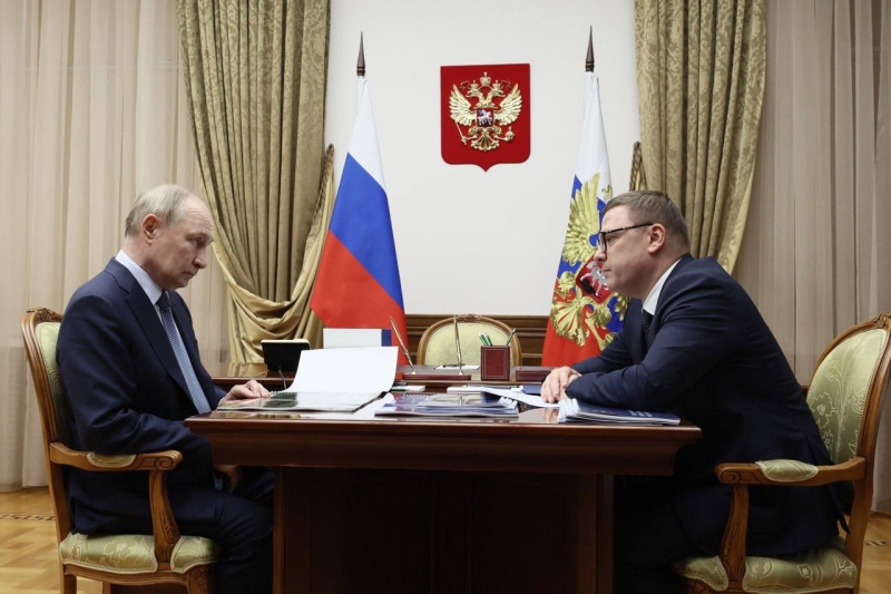 Владимир Путин и Алексей Текслер