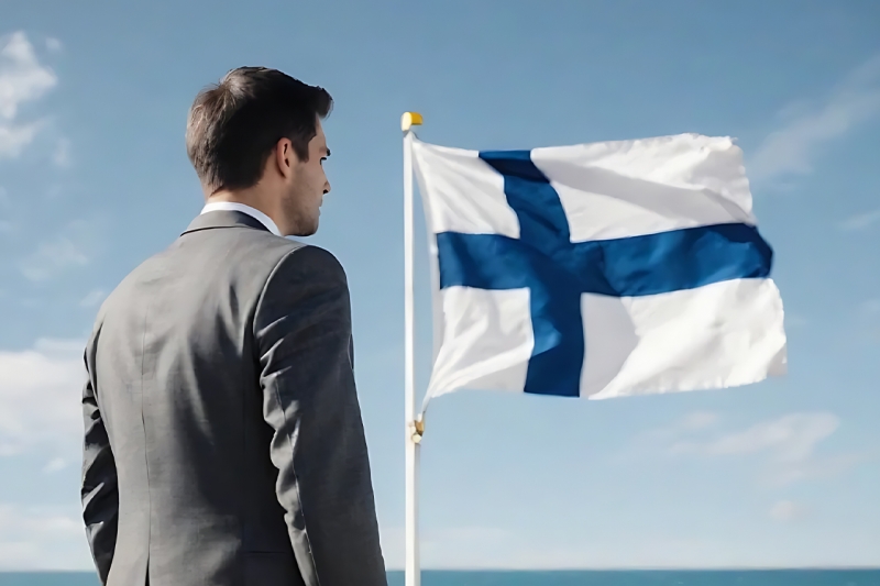 Флаг в Финляндии