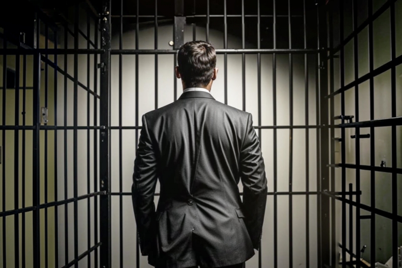 Мужчина за решеткой