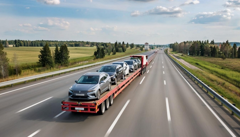 Автовоз с машинами