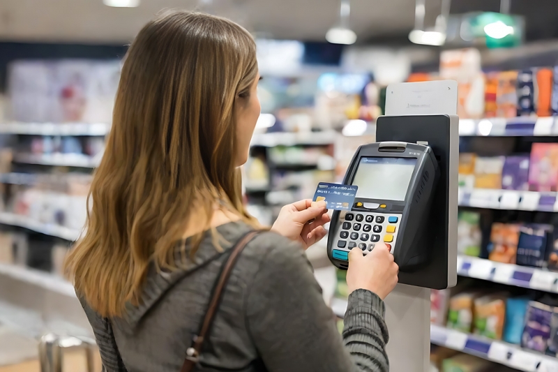 Банковская карта в терминале