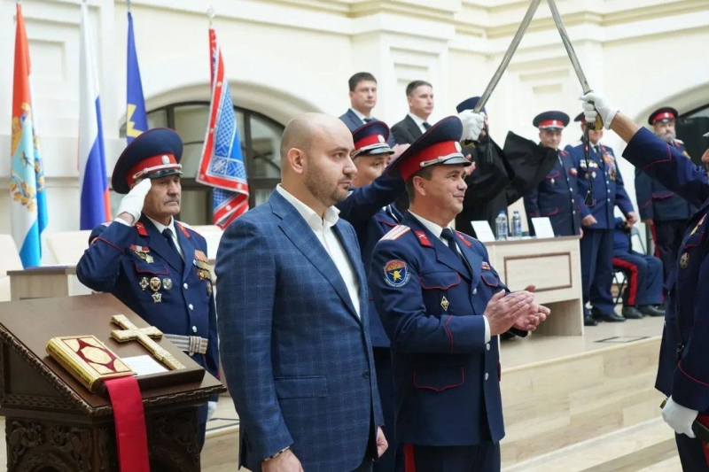 Церемония состоялась в субботу на Круге Самарского окружного казачьего общества