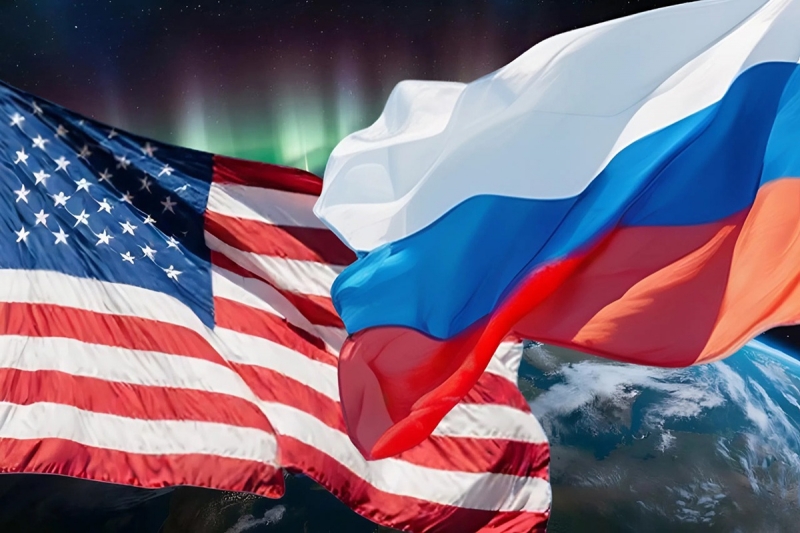 Флаги РФ и США