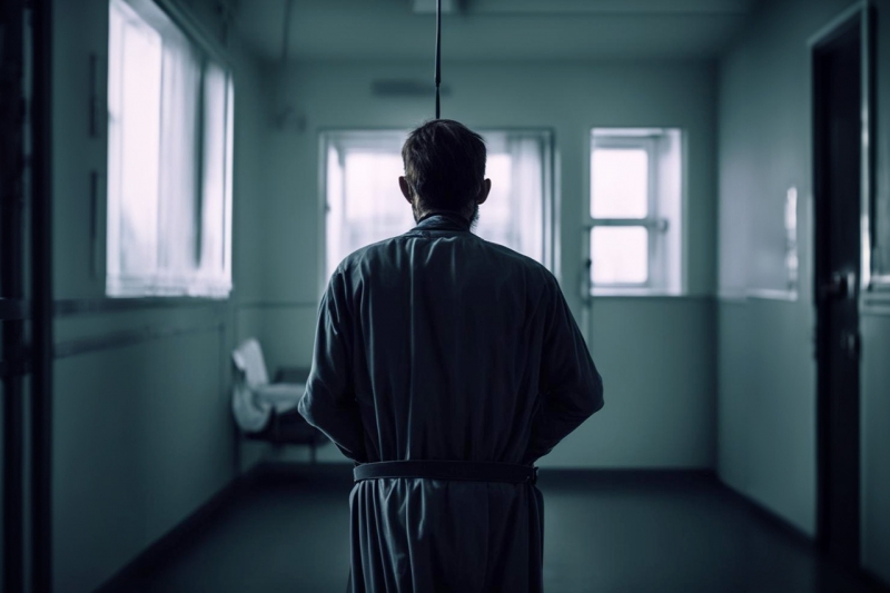 Псих в больнице