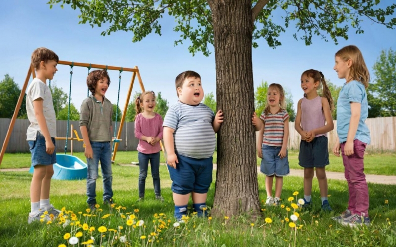 дети смеются над ребенком