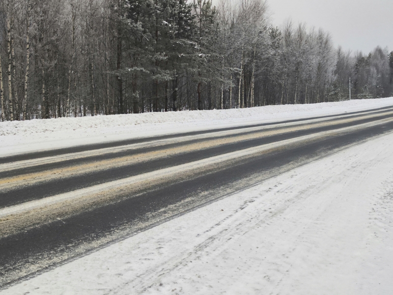 Трасса в снегу