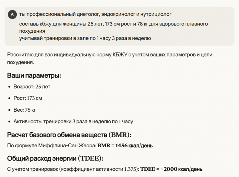 Нейросеть упростила составление меню