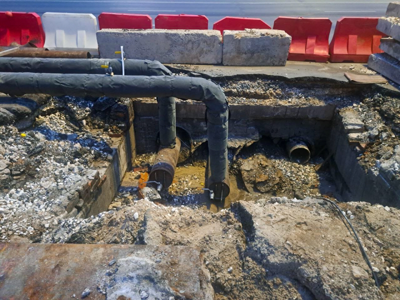 Трубы разрыты