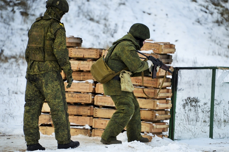 Военнослужащие на учениях