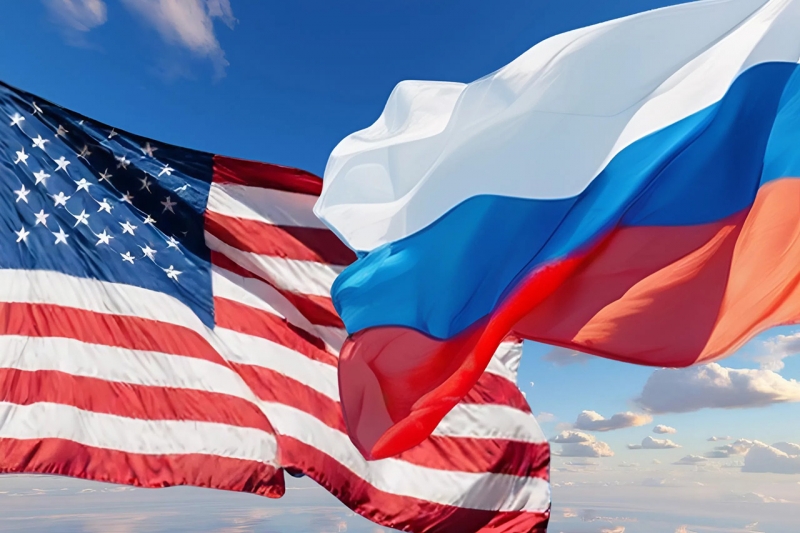 Флаги РФ и США