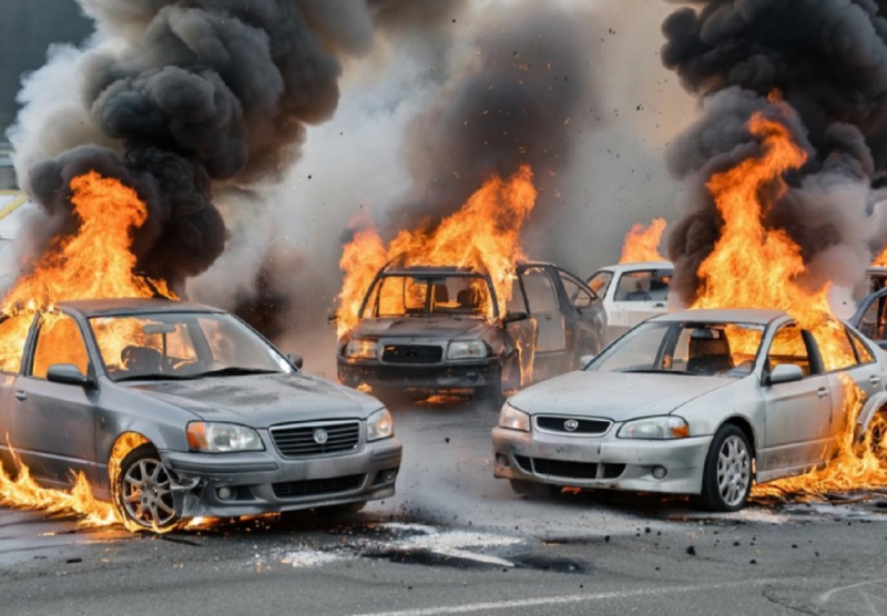 Горящие автомобили