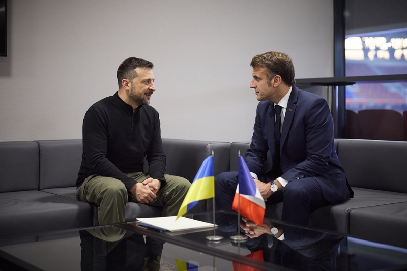 Владимир Зеленский и Эммануэль Макрон