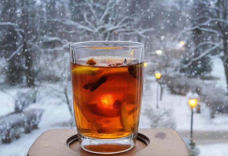 Рождественский вечер украсит обильный стол с горячими вкусными напитками