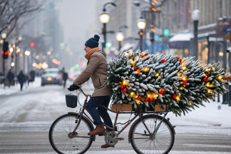Елку нельзя просто выкинуть в снег или запихать в мусорный контейнер