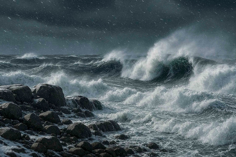 Шторм в море