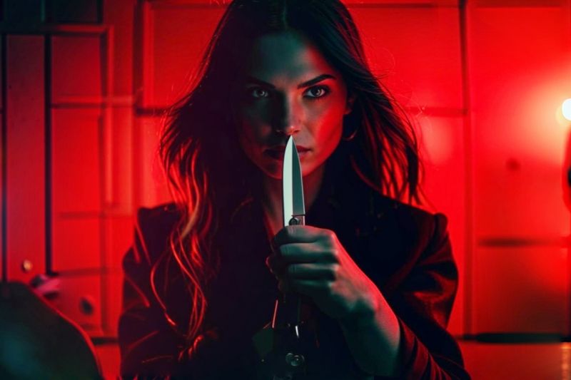 Женщина с ножницами