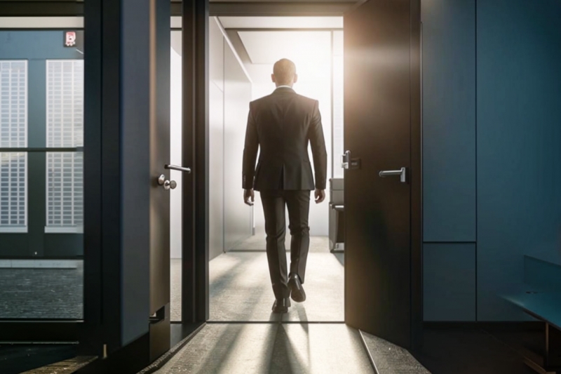 мужчина, дверь