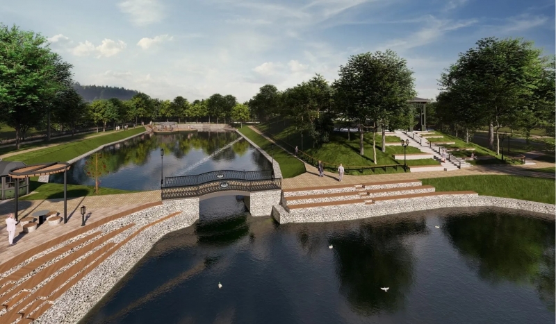 На территории сада появится событийная площадка со сценой для проведения различных мероприятий