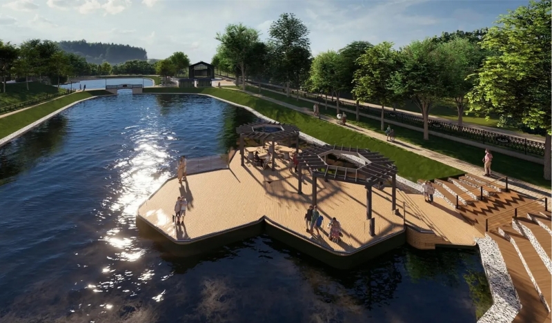 На территории сада появится событийная площадка со сценой для проведения различных мероприятий