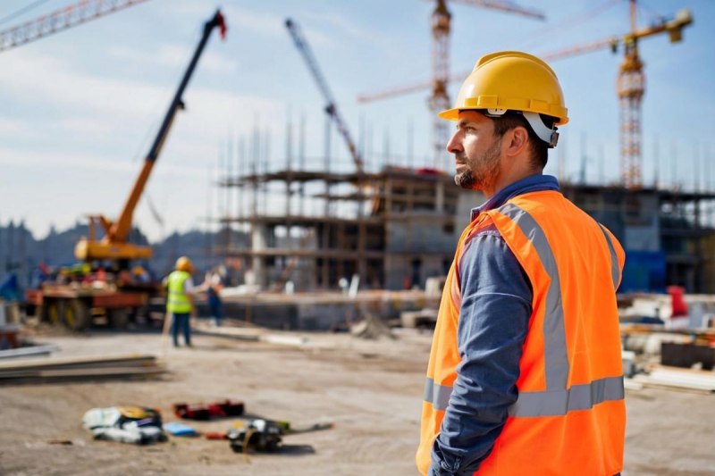 Человек на стройке