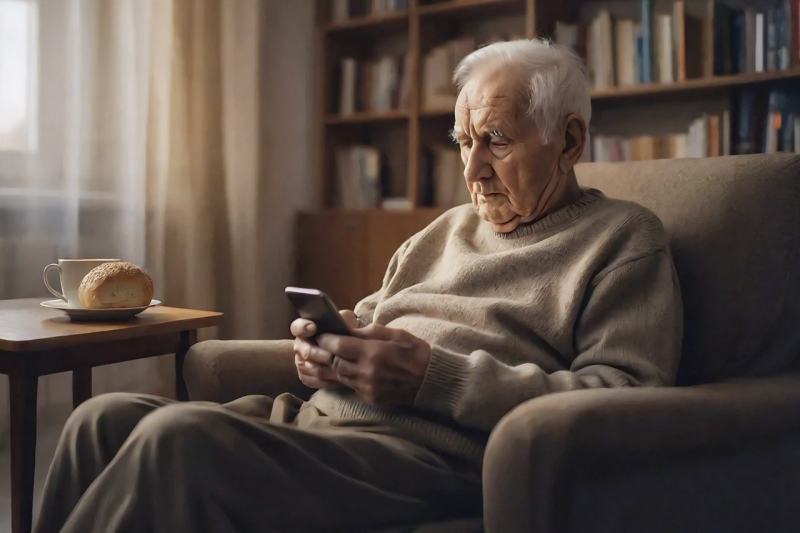 Мужчина со смартфоном