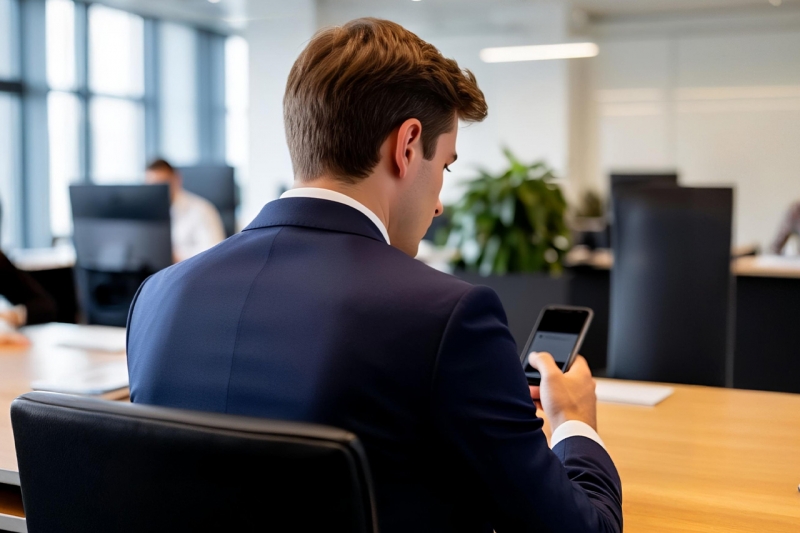 Человек с телефоном