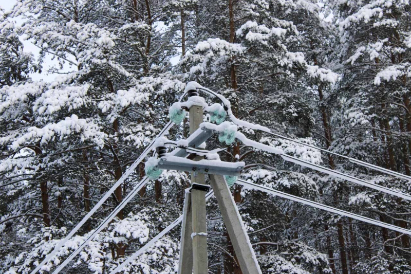 Снег на проводах