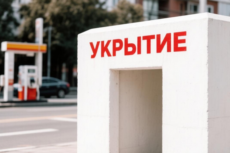 Уличные бомбоубежища появились на некоторых заправках Сириуса