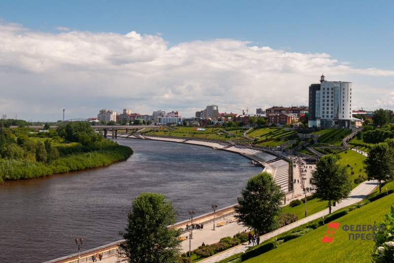 река Тура в Тюмени