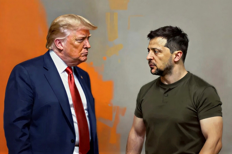 Трамп и Зеленский генерация