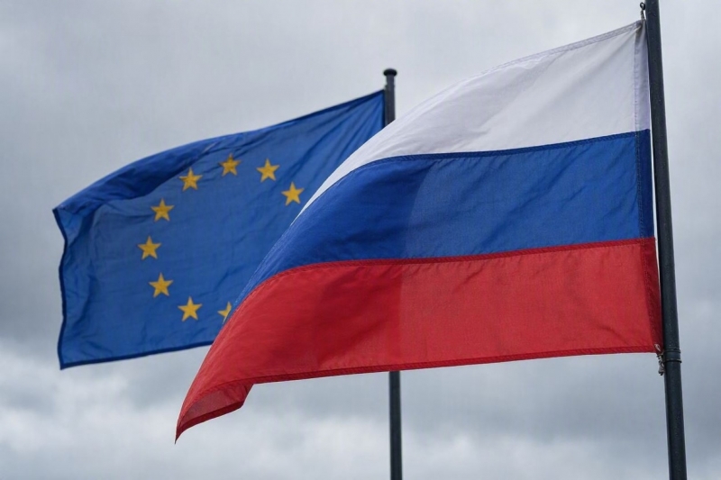 Флаги ЕС и РФ генерация