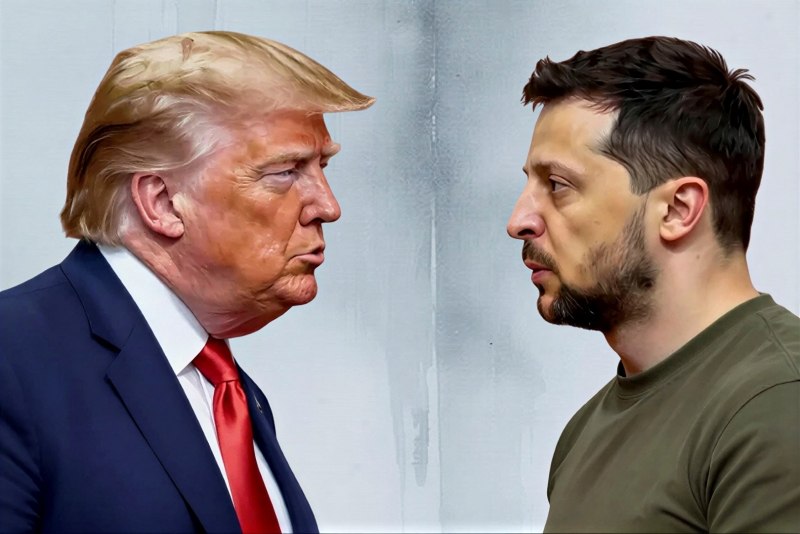 Трамп и Зеленский генерация